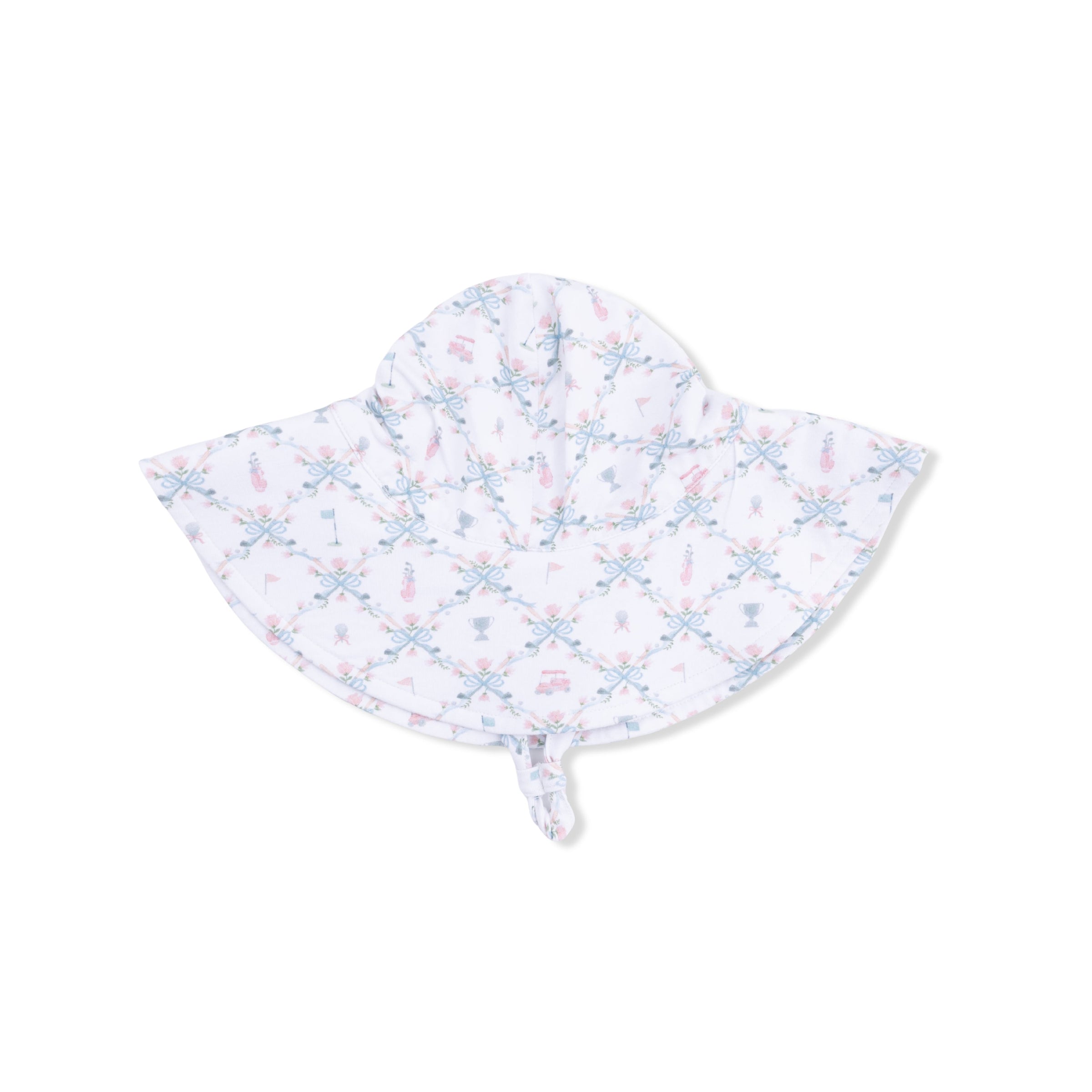 Golf Trellis Pink - Wide Brim Sun Hat