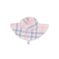 Dusty Plaid - Wide Brim Sun Hat