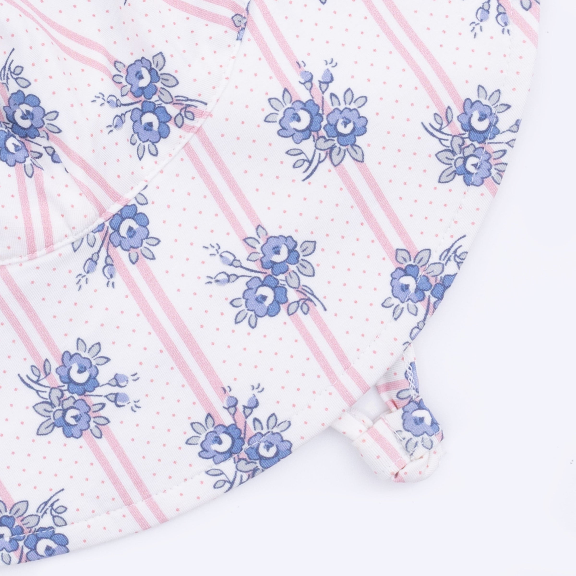 Stripe Dot Roses - Wide Brim Sun Hat