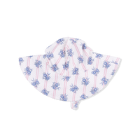 Stripe Dot Roses - Wide Brim Sun Hat