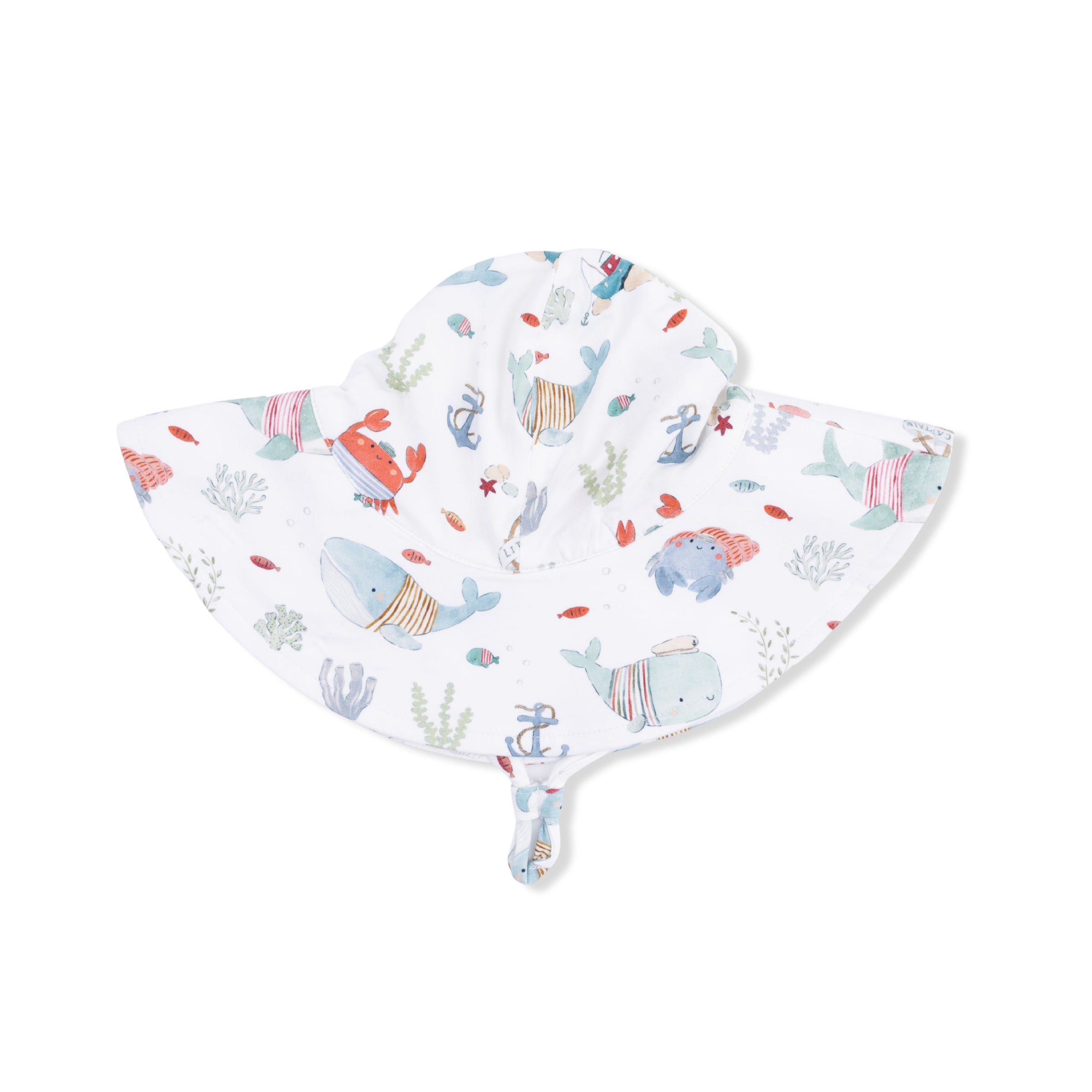 Sailor Sea Creatures - Wide Brim Sun Hat