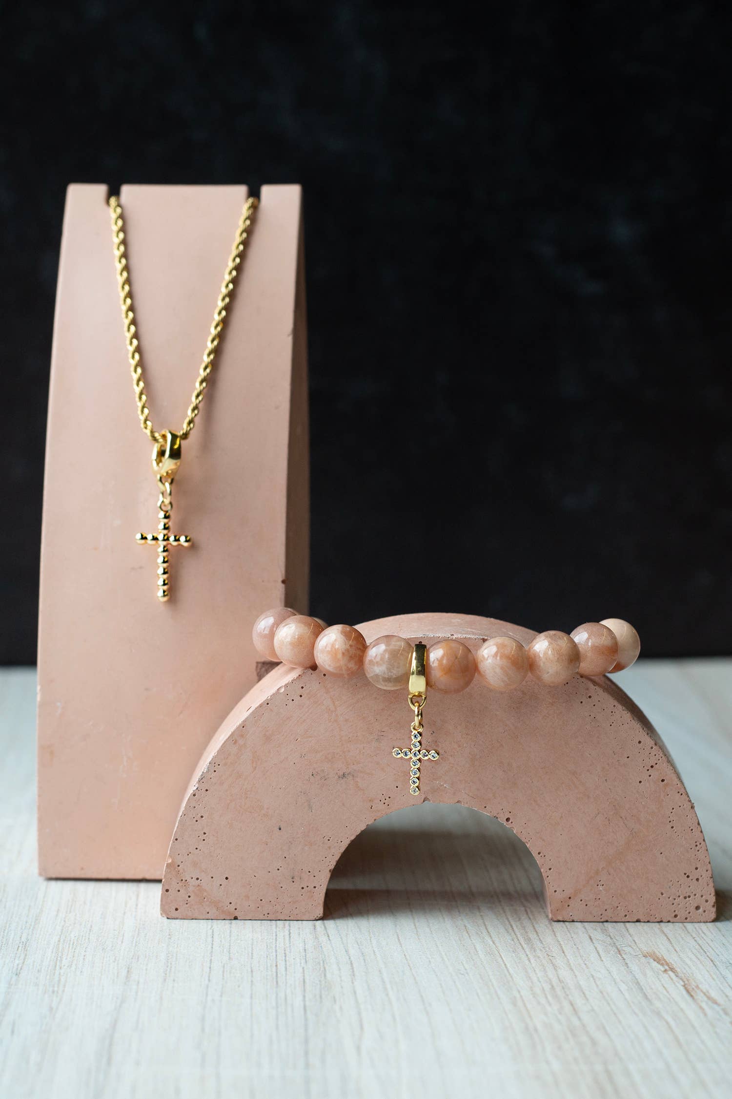 Dot Cross Charm, Gold, Charm Bar, Charm Necklace, Bag Charm