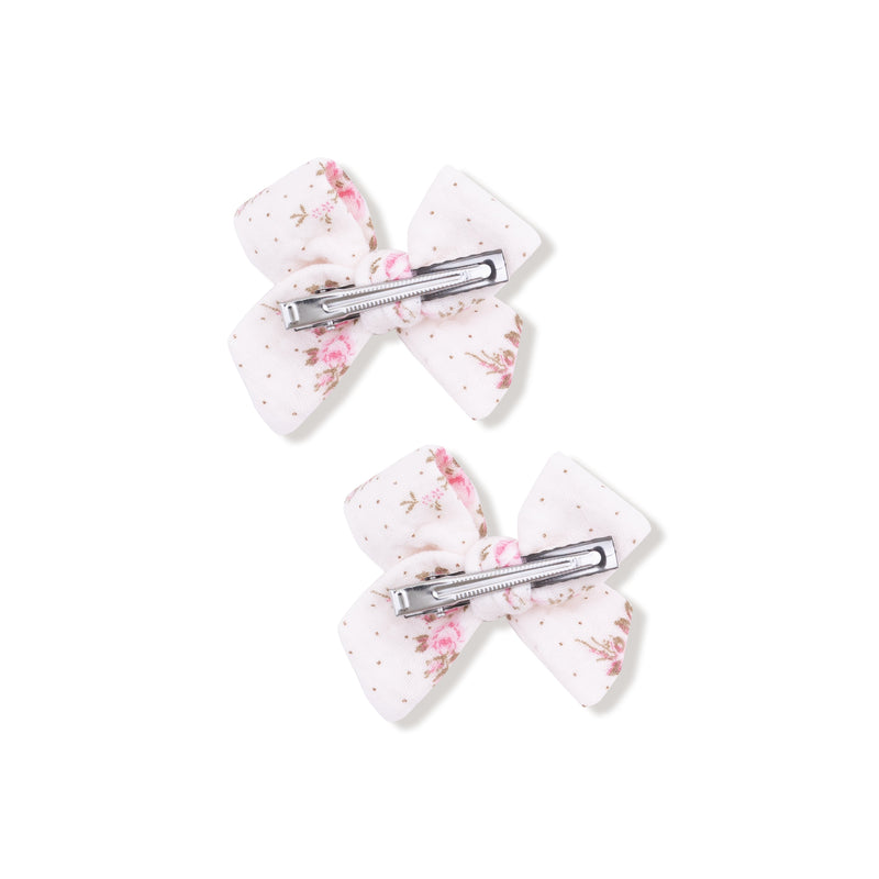 Belle Rosette Dot - Bow Clips