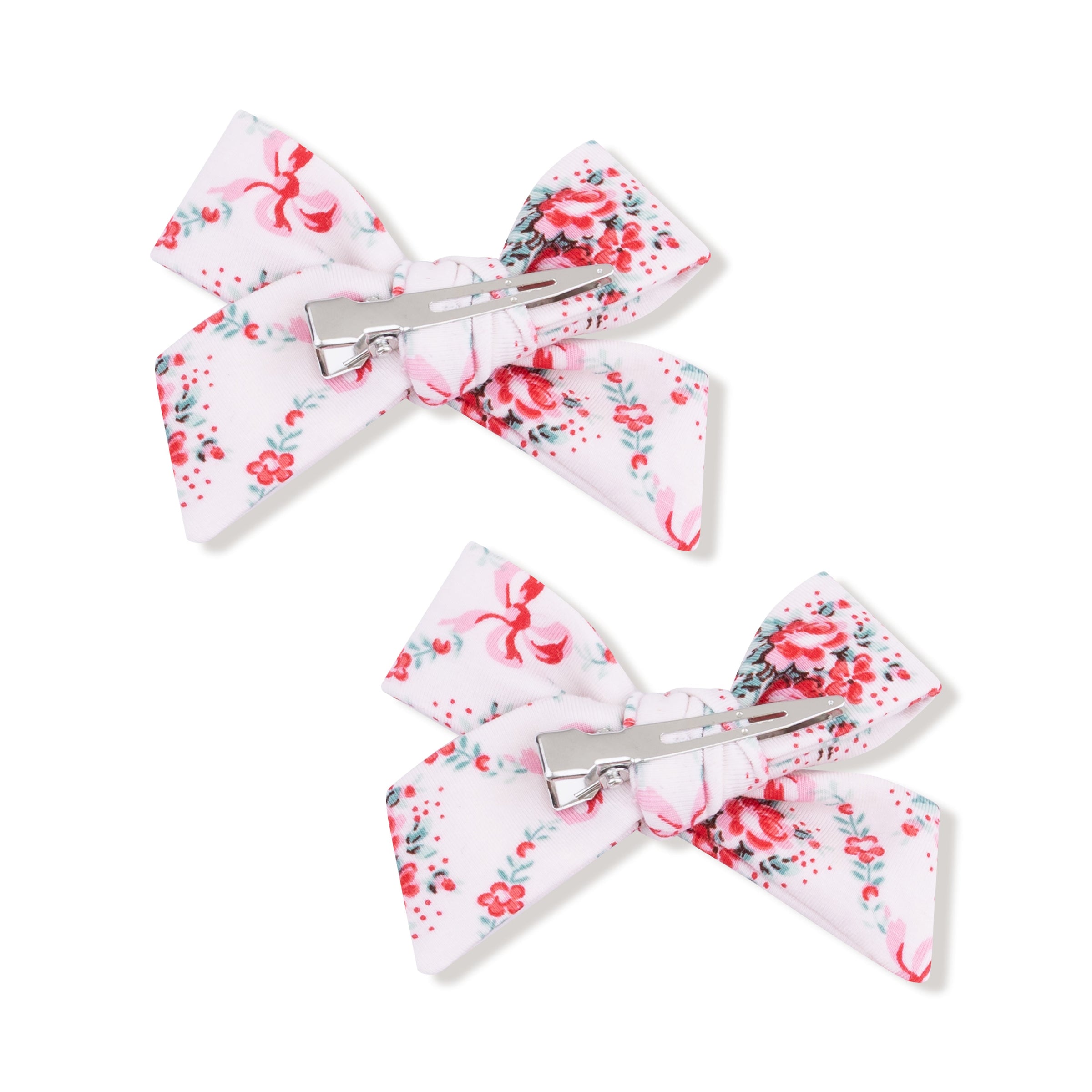 Rose Bow Lattice - Bow Clips 2 Pack