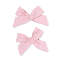 Solid Peachskin - 2 Pack Bow Clips