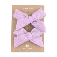 Solid Winsome Orchid - 2 Pack Bow Clips