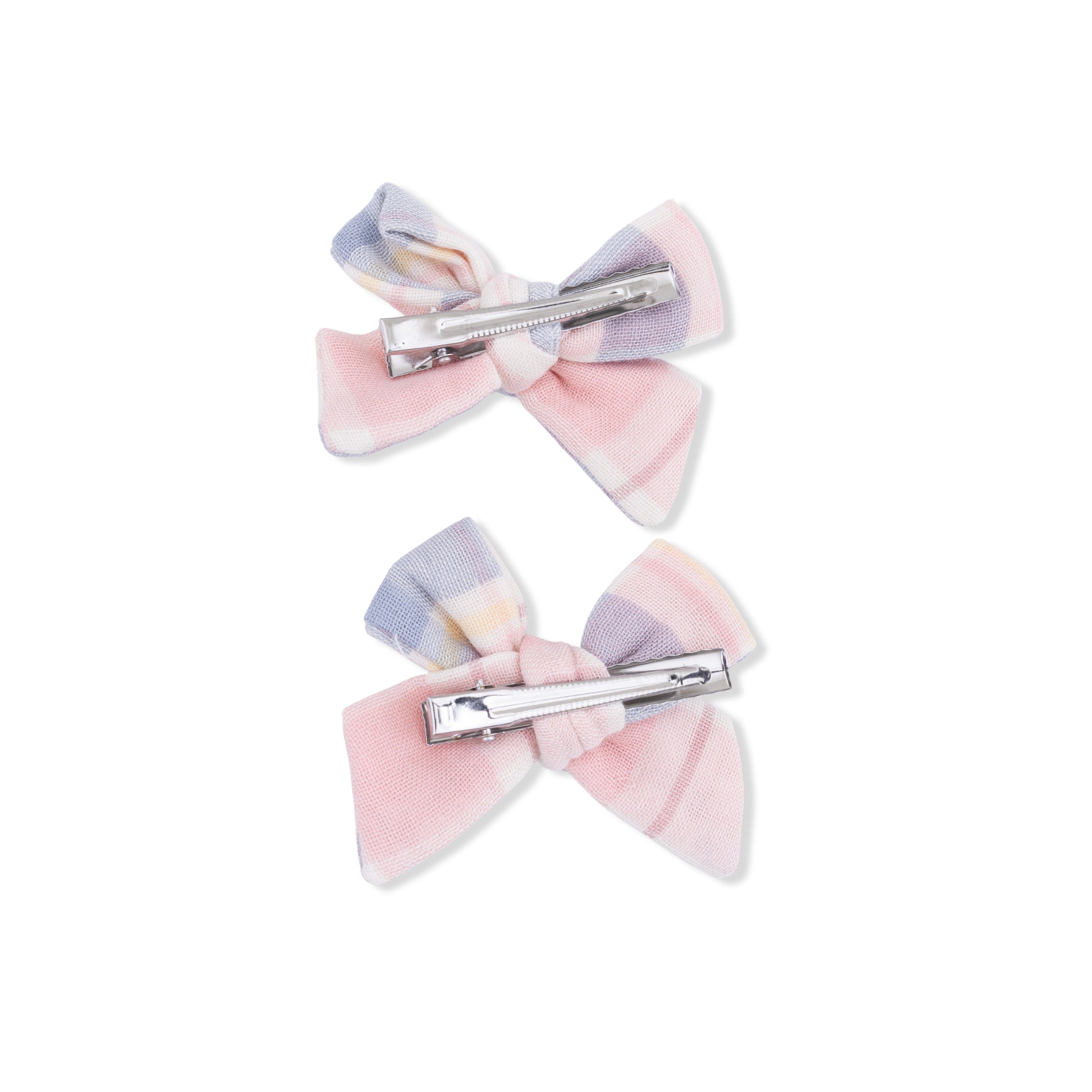 Dusty Plaid - 2 Pack Bow Clips