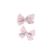 Solid Muslin Lotus - 2 Pack Bow Clips