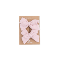 Solid Muslin Lotus - 2 Pack Bow Clips