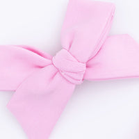 Solid Pink Frosting - 2 Pack Bow Clips