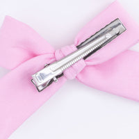 Solid Pink Frosting - 2 Pack Bow Clips