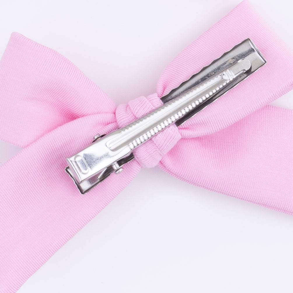 Solid Pink Frosting - 2 Pack Bow Clips