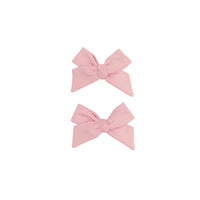 Solid Mellow Rose - 2 Pack Bow Clips