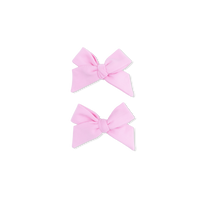 Solid Pink Frosting - 2 Pack Bow Clips
