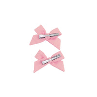 Solid Mellow Rose - 2 Pack Bow Clips