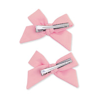 Solid Mellow Rose - 2 Pack Bow Clips