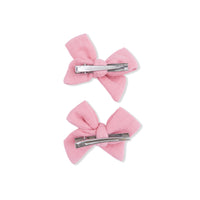 Solid Muslin Poignant Pink - Tutu Bubble & 2 Pack Bow Clips Set