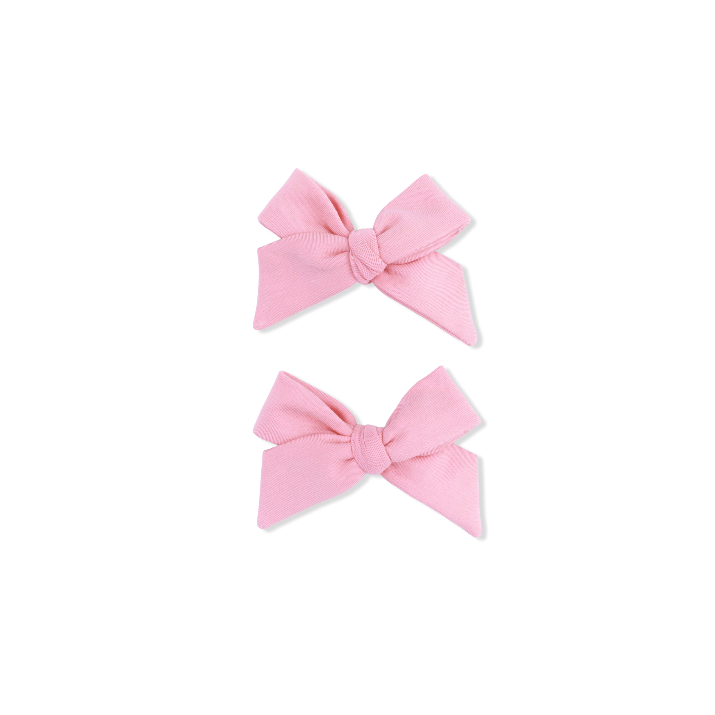 Solid Rose Elegance - 2 Pack Bow Clips