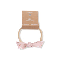 Carrie Floral Pink - Bow with Nylon Headband