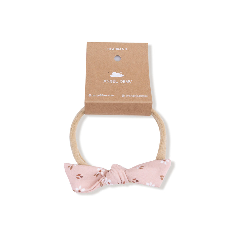 Carrie Floral Pink - Bow with Nylon Headband