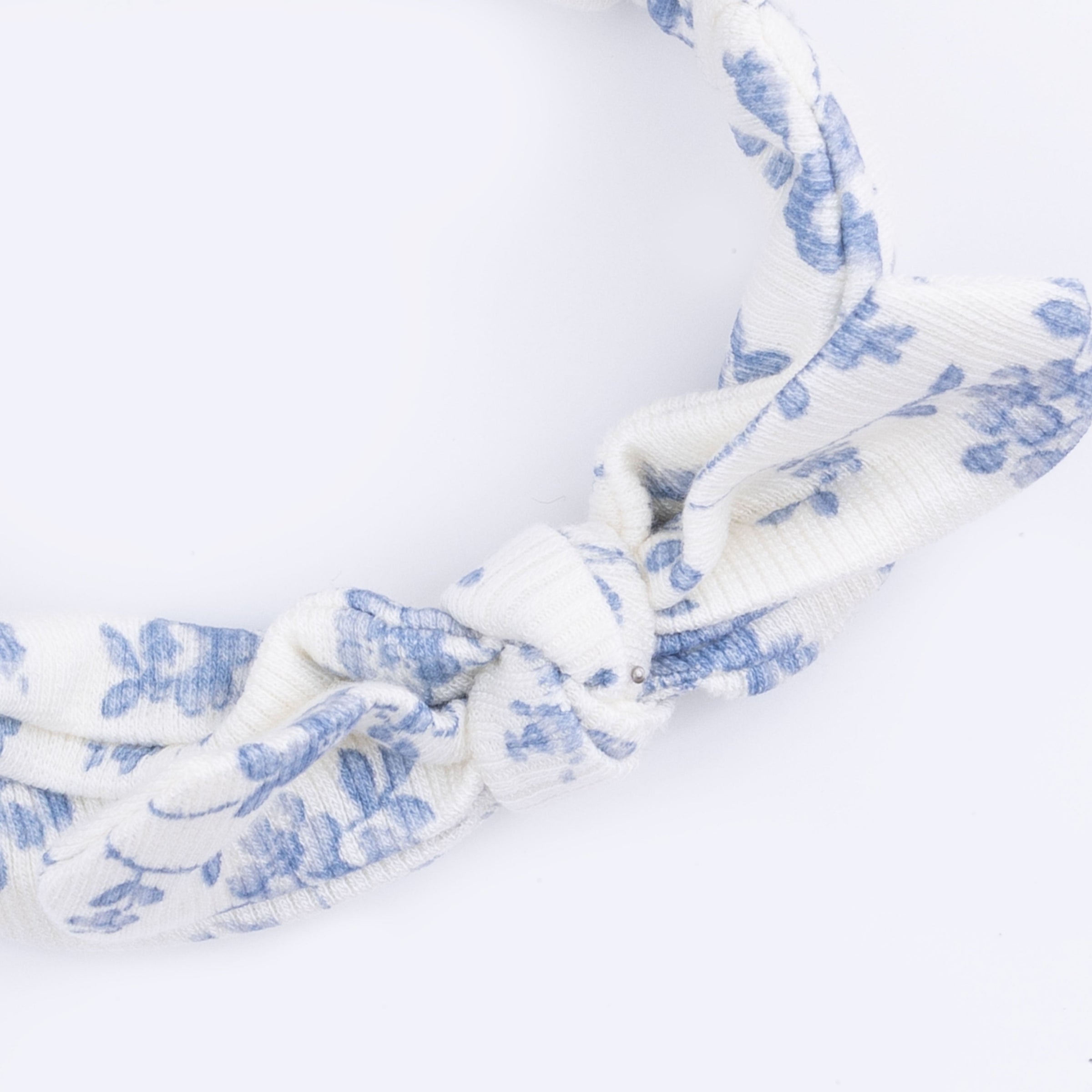 Baby Blue Vines Floral - Knotted Gown and Headband