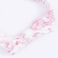 Puppy Toile Pink - Knot Headband