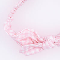 Mini Gingham Pink - Knot Headband