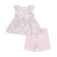 Sarah Floral - Ruffle Tank and Bike Short