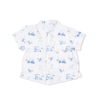 Baby Golf Carts Blue - Polo Button Up with Casual Short
