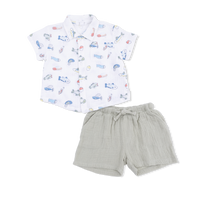 Fishing Lures - Polo Button Up with Casual Short