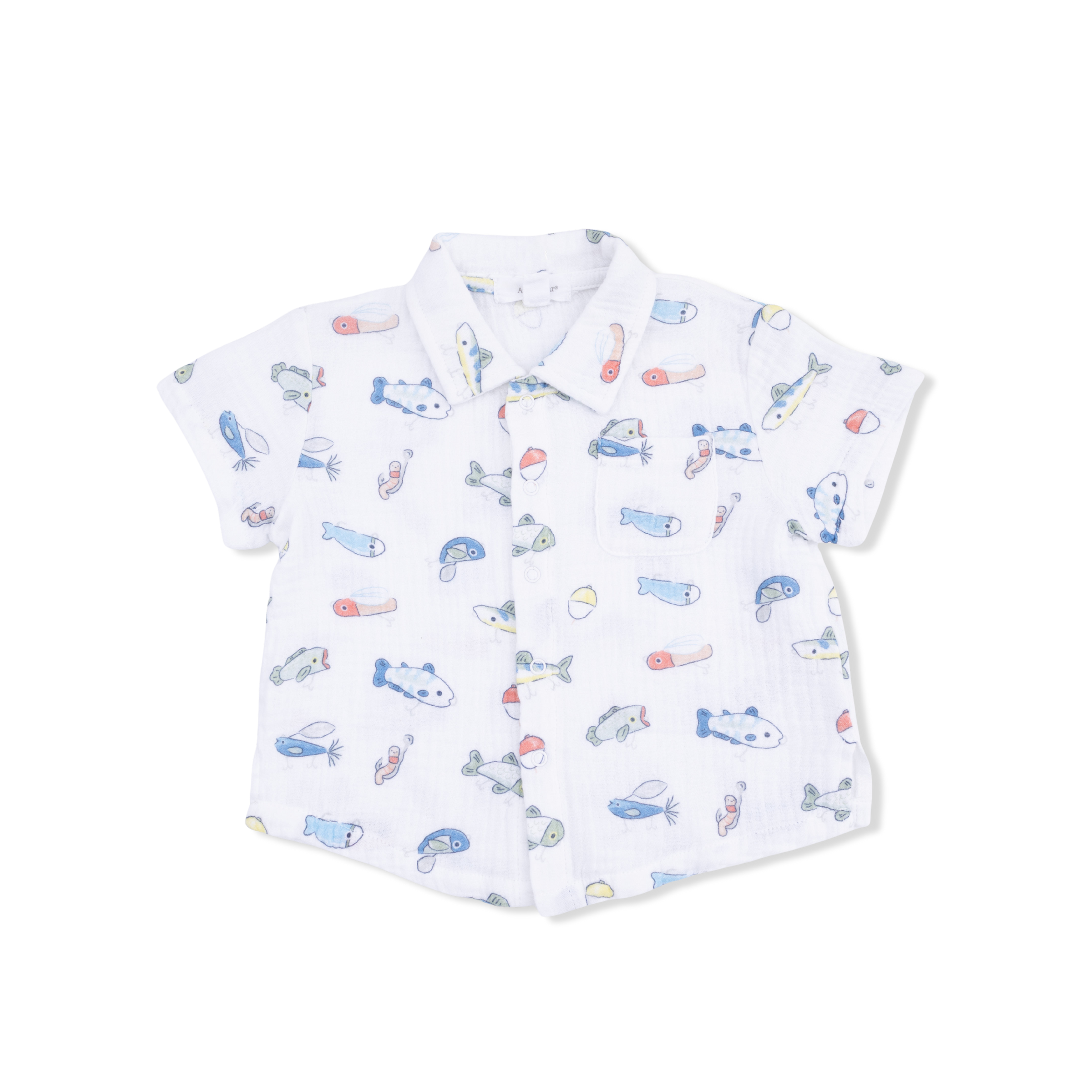 Fishing Lures - Polo Button Up with Casual Short & Bucket Hat