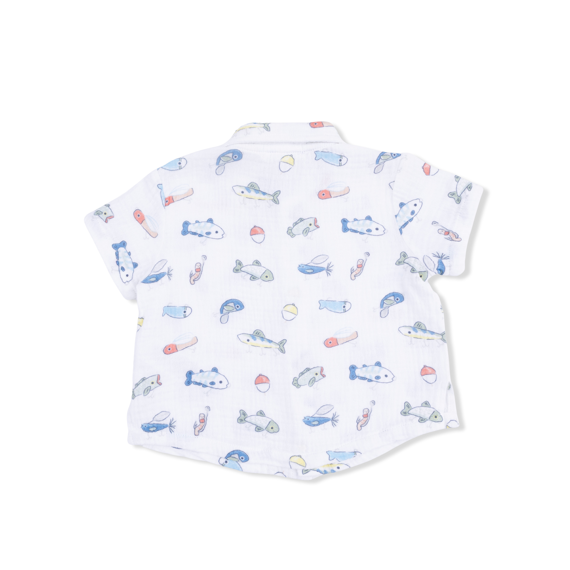 Fishing Lures - Polo Button Up with Casual Short & Bucket Hat