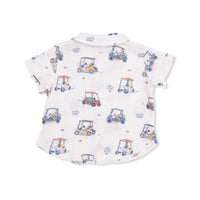 Zooming Golf Carts - Polo Button Up with Casual Short