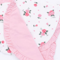 Pink Rosettes - Ruffle Blanket
