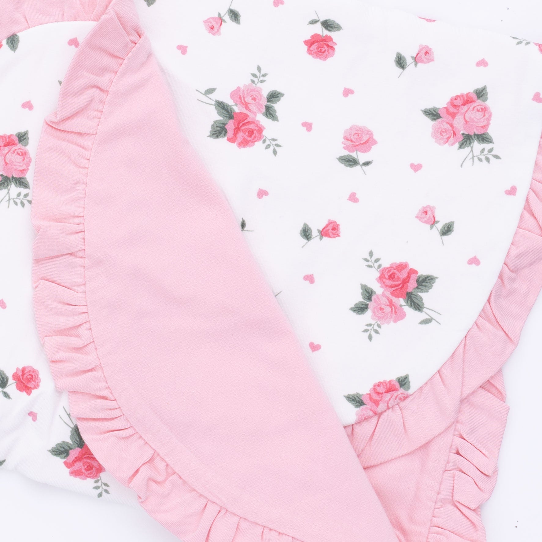 Pink Rosettes - Ruffle Blanket