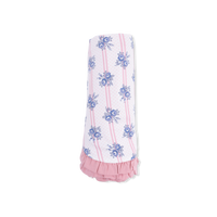 Stripe Dot Roses - Ruffle Blanket