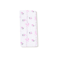 Dainty Buds and Bows Stripe - Ruffle Burp Cloth