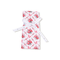 Rose Bow Lattice - Ruffle Burp Cloth