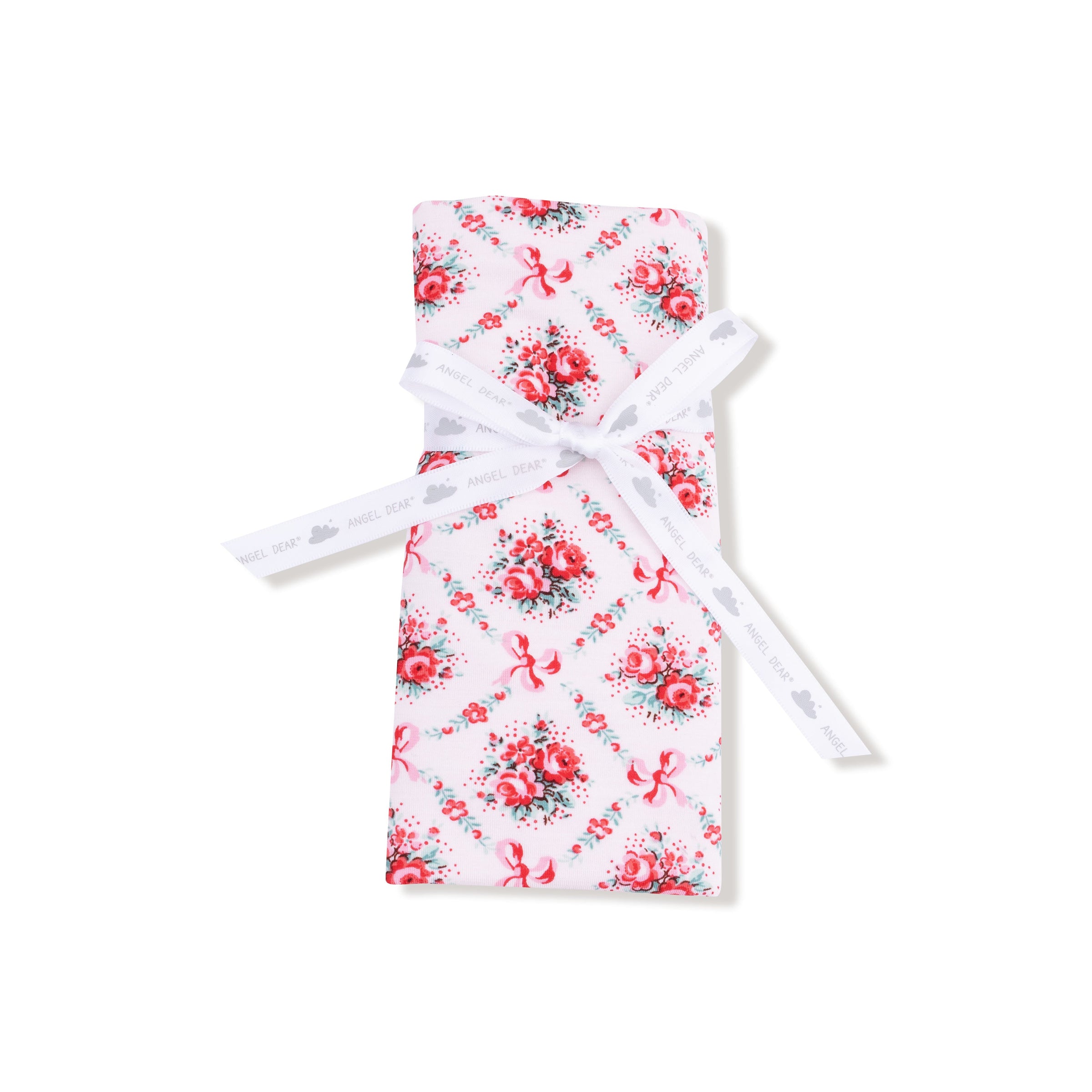 Rose Bow Lattice - Ruffle Burp Cloth