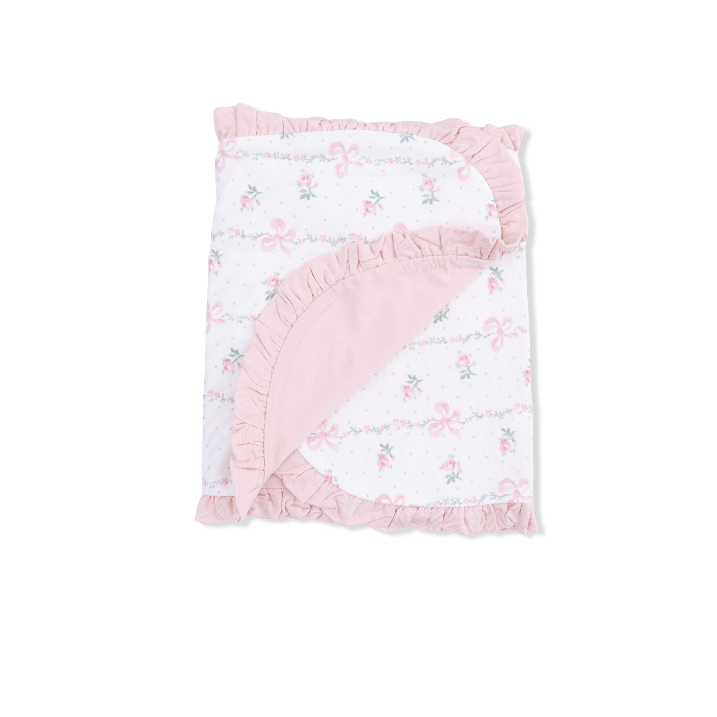 Dainty Buds and Bows - Ruffle Burp Cloth