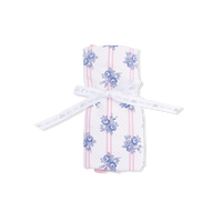 Stripe Dot Roses - Ruffle Burp Cloth