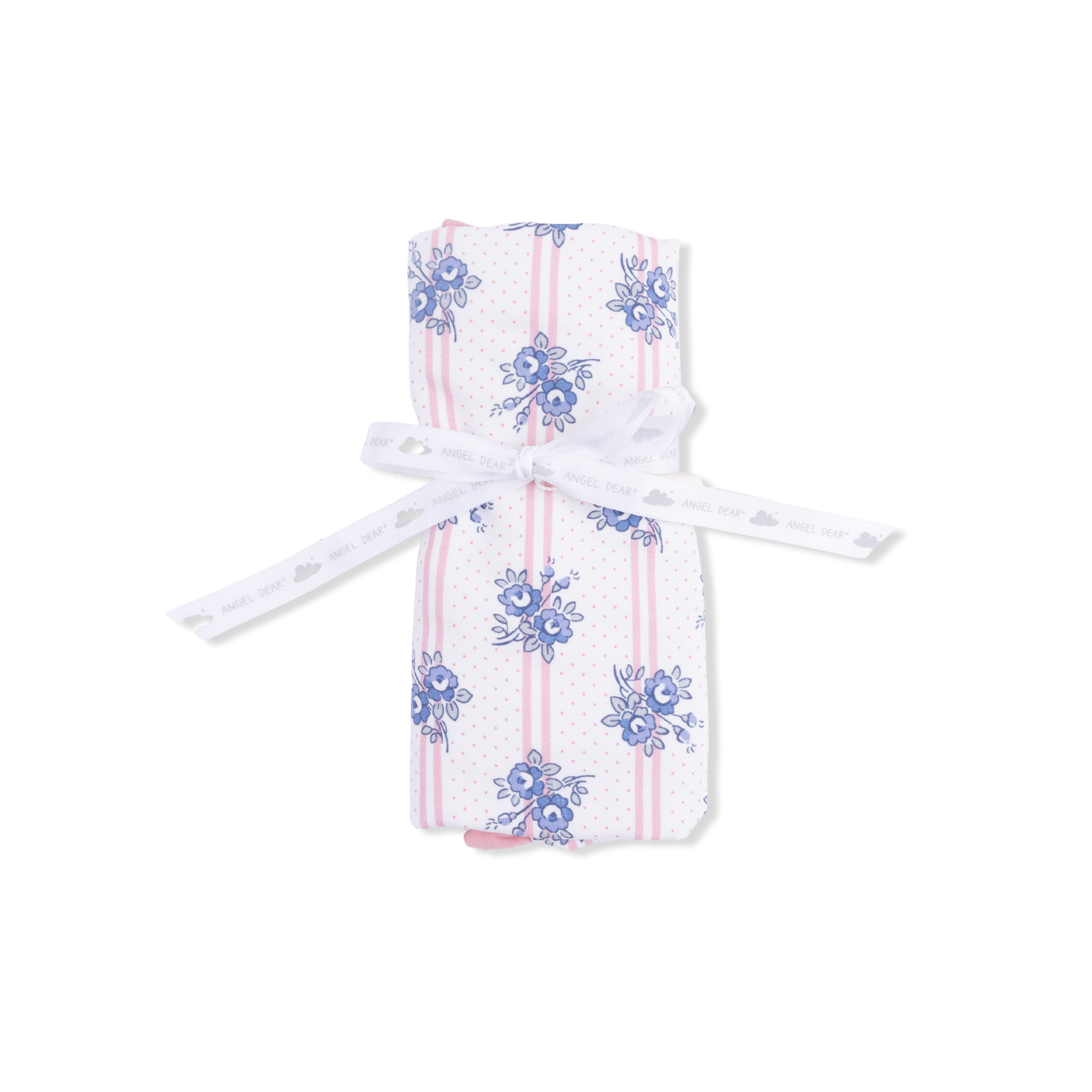 Stripe Dot Roses - Ruffle Burp Cloth