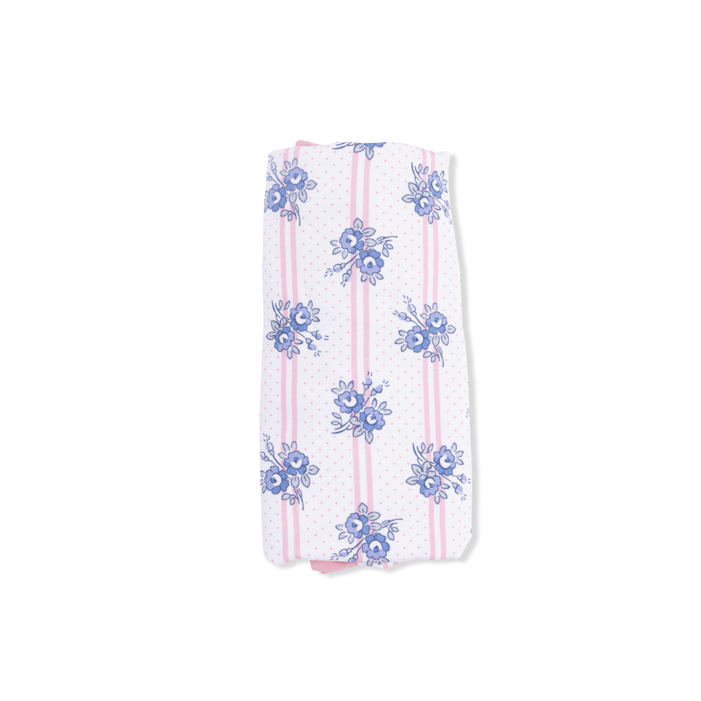 Stripe Dot Roses - Ruffle Burp Cloth
