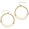 Beaded Pearl Accent Earrings