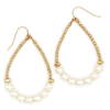 Beaded Pearl Accent Earrings
