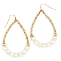 Beaded Pearl Accent Earrings