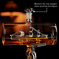 Maritime Sailboat Whiskey Decanter Set