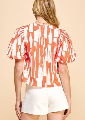 Back Button-down Top