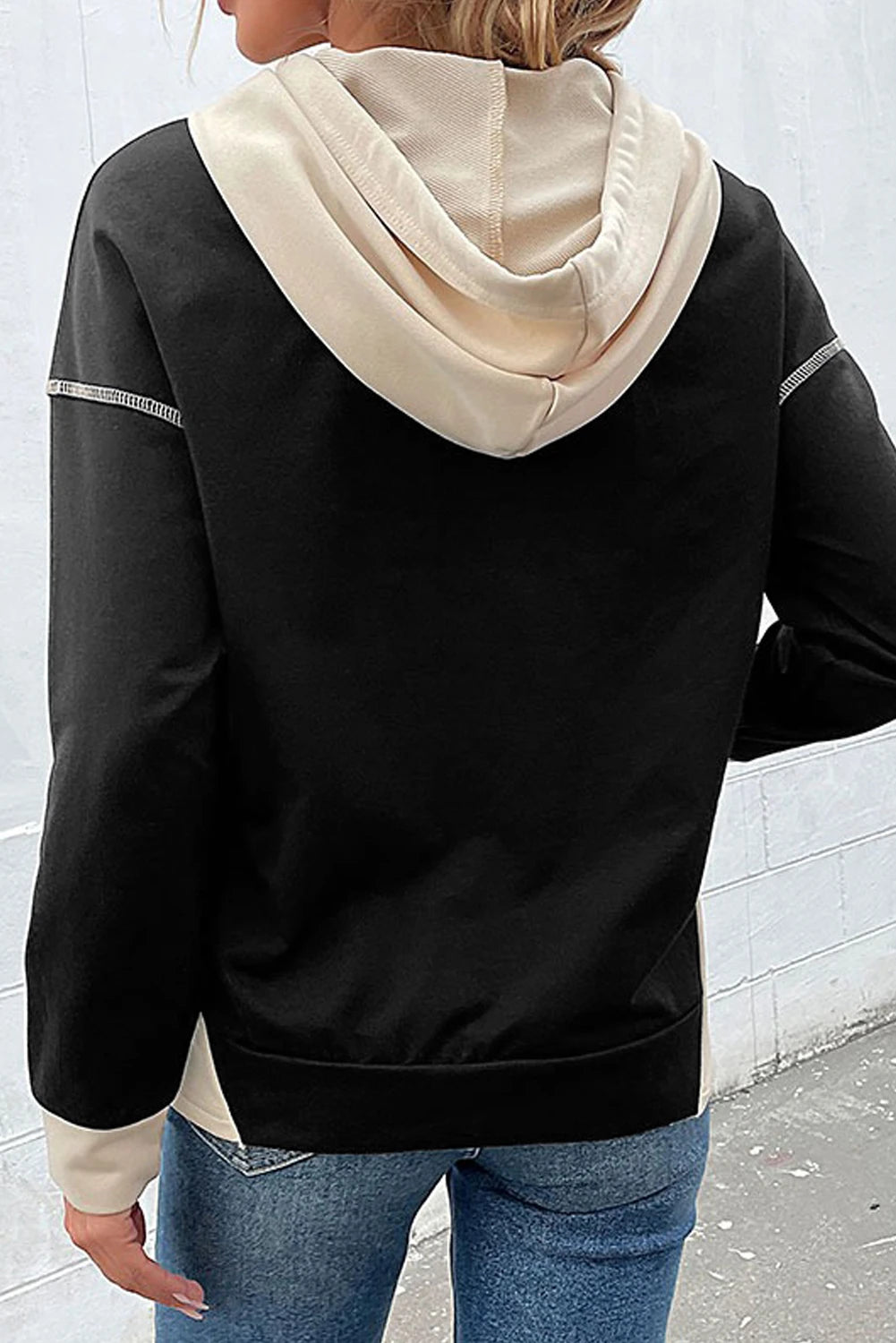 MARLEY - Color Block Hooded Sweatshirt