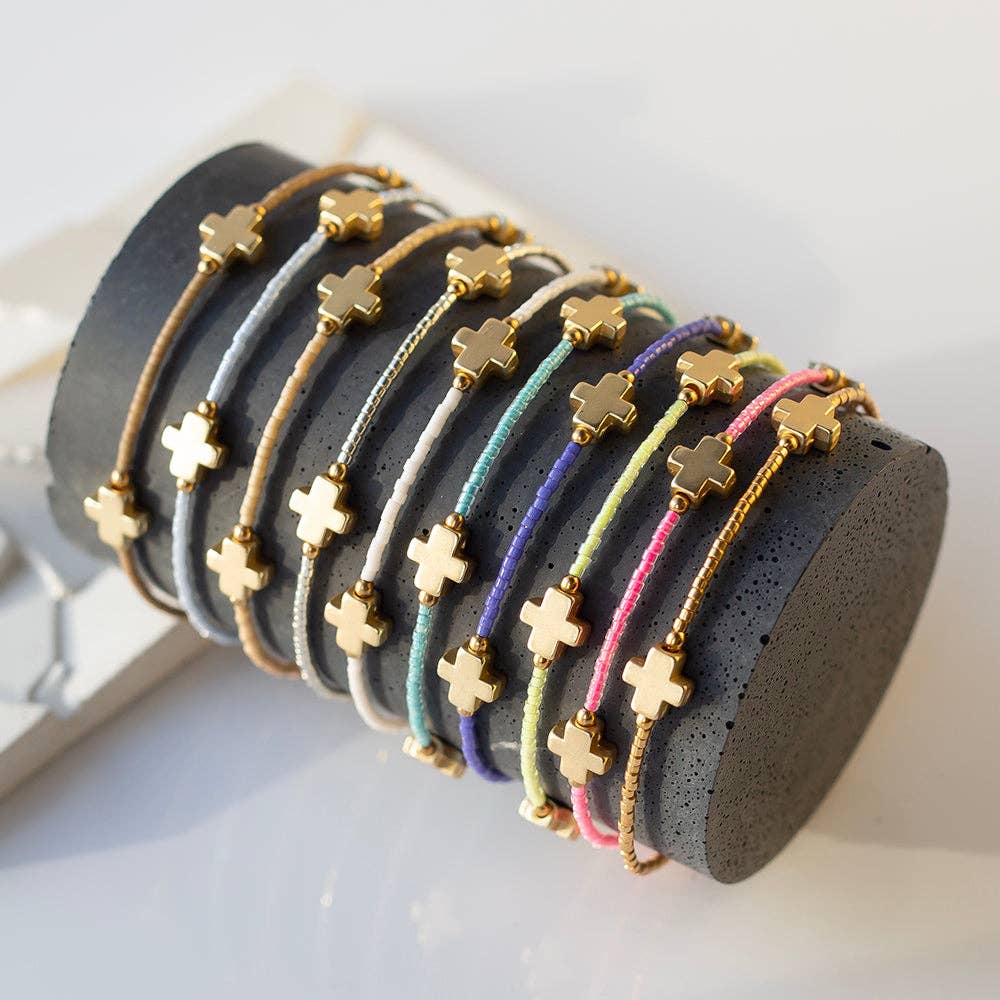 Faithful Cross Bangle-Silver, Cross Bracelet | Christian